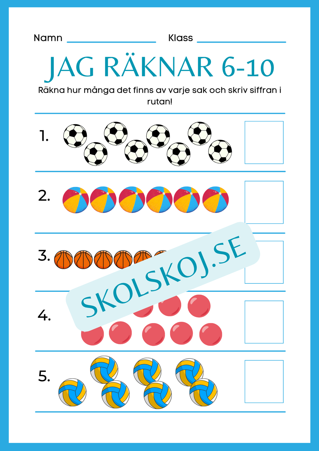 Jag räknar 6 - 10 - Häfte - Del 2