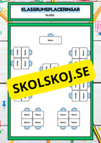 Klassrumsplaceringar - Redigerbara - Powerpoint