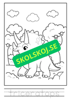 Dinos målarfest - Spåra och färglägg