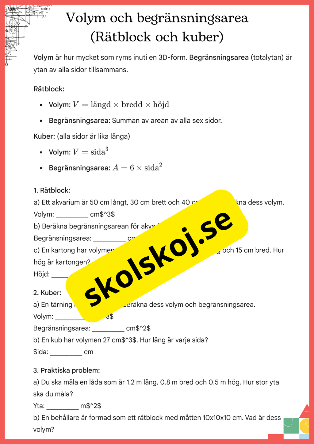 Geometrikollen - Årskurs 7 - 9