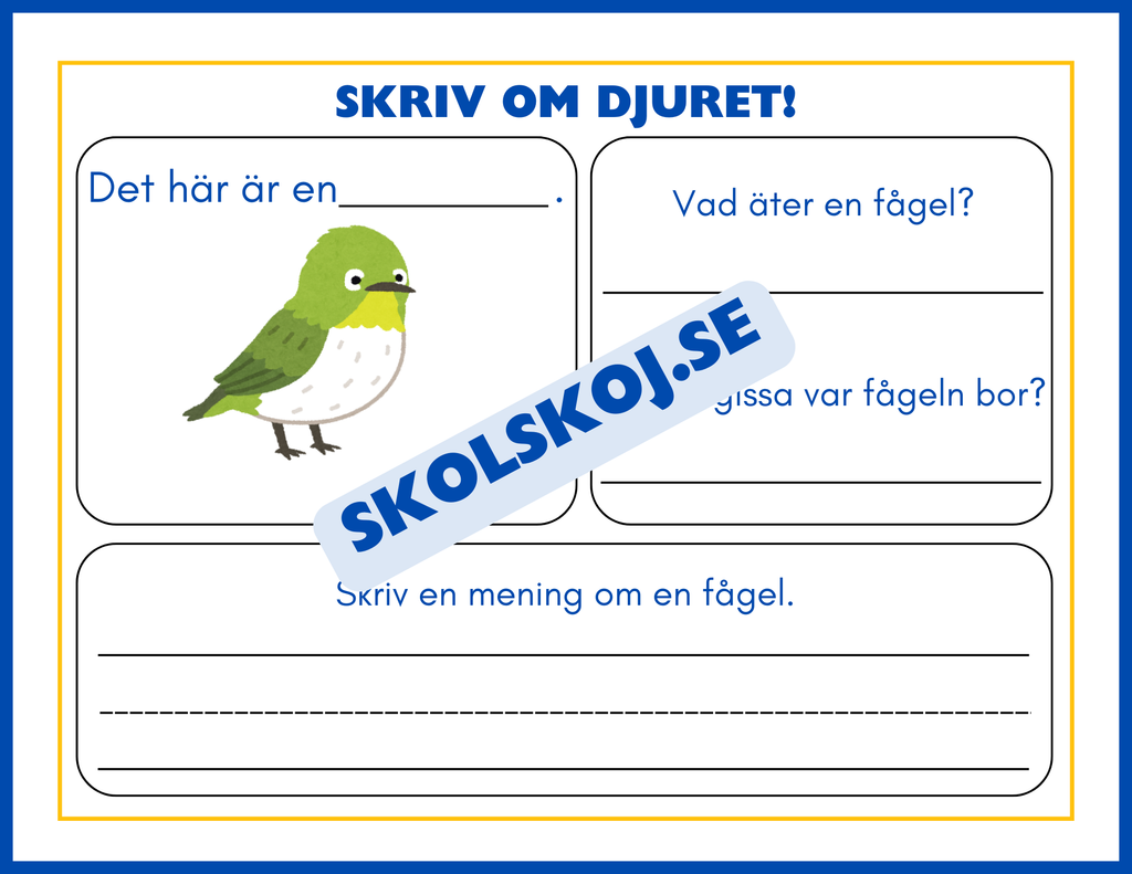 Skriv om djuret - Häfte