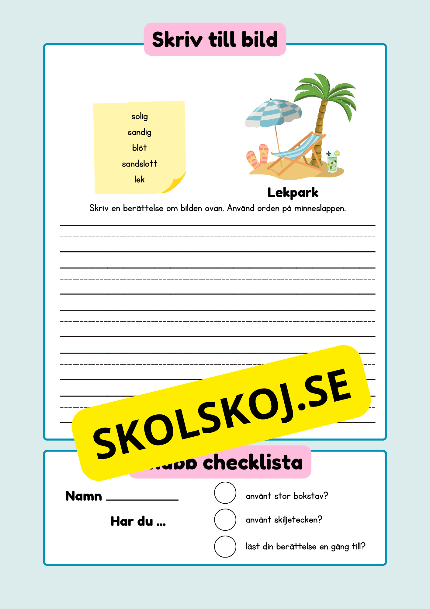 Häfte - Skriv till bild