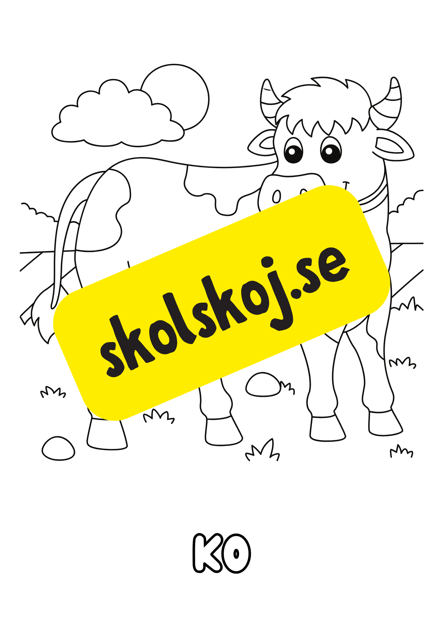 Färgläggningsbok - Djur (25 sidor)