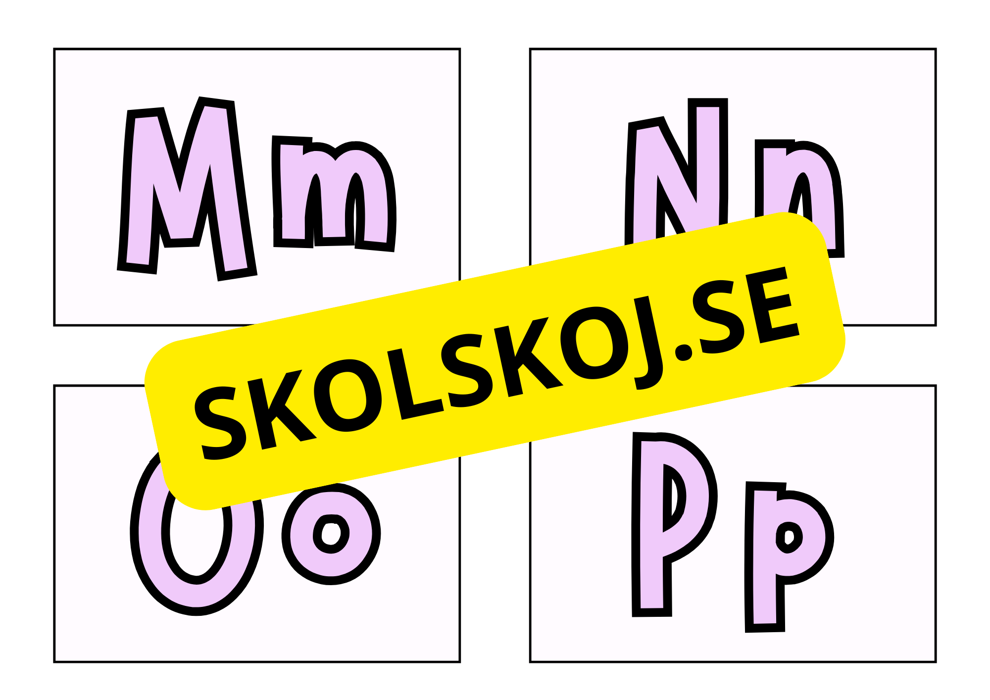 Bokstavskort - Hela alfabetet