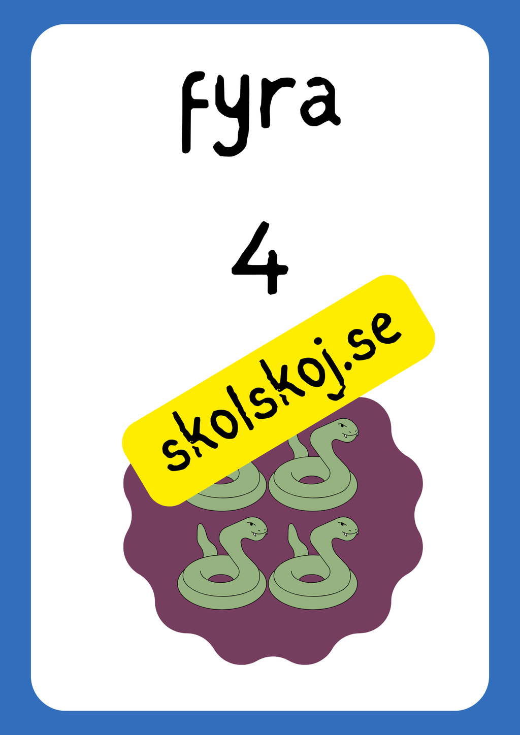 Väggkort - Siffror/Tal 1 - 10