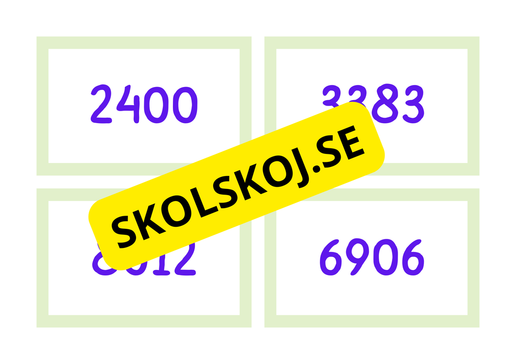 Att läsa siffror upp till 10 000