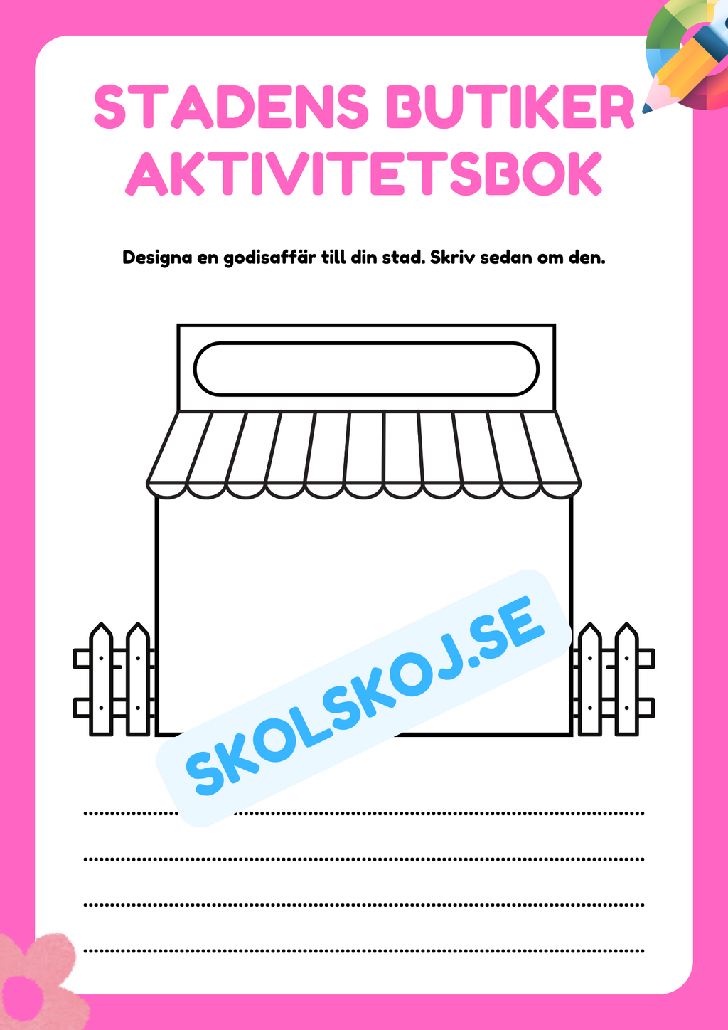 Stadens butiker - Aktivitetsbok