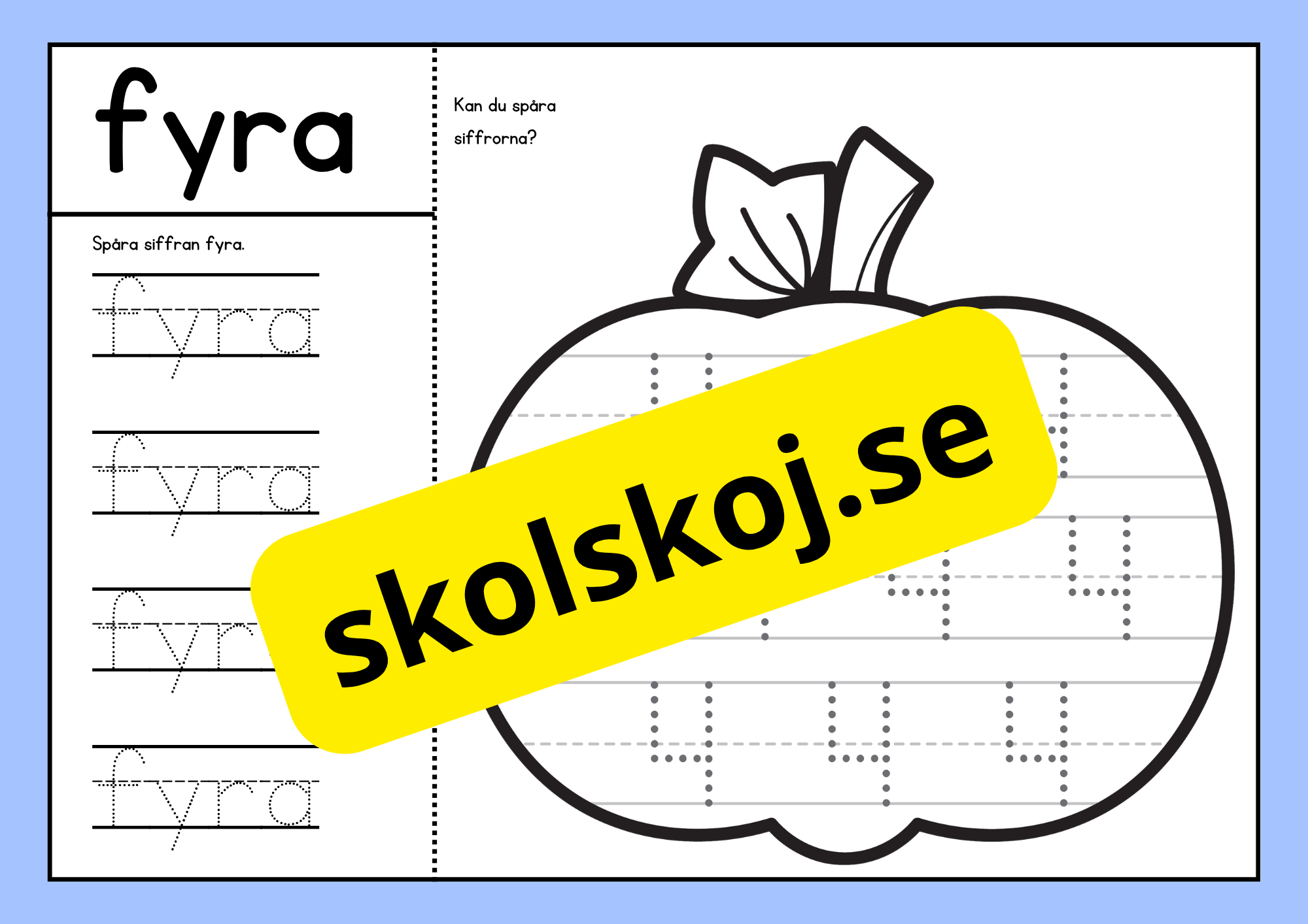 Spåra siffrorna - 0 - 9 - Häfte