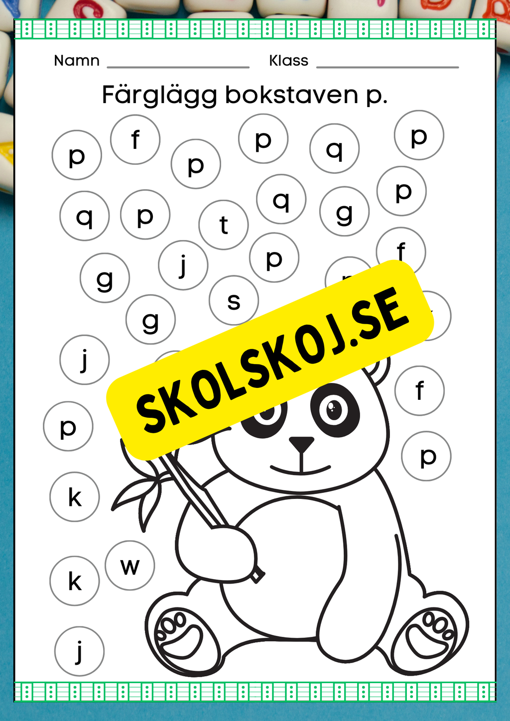 Veckans bokstav - Bokstaven Pp