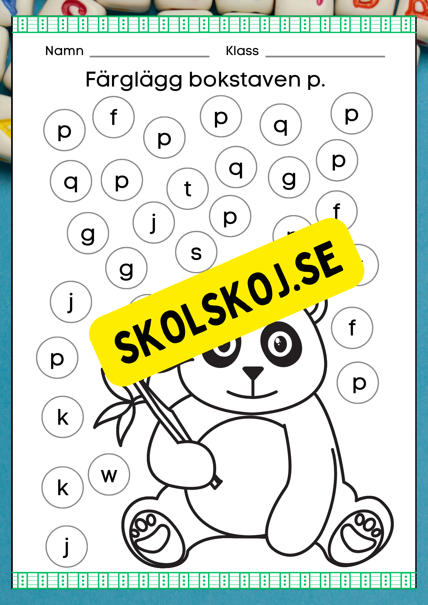 Veckans bokstav - Bokstaven Pp