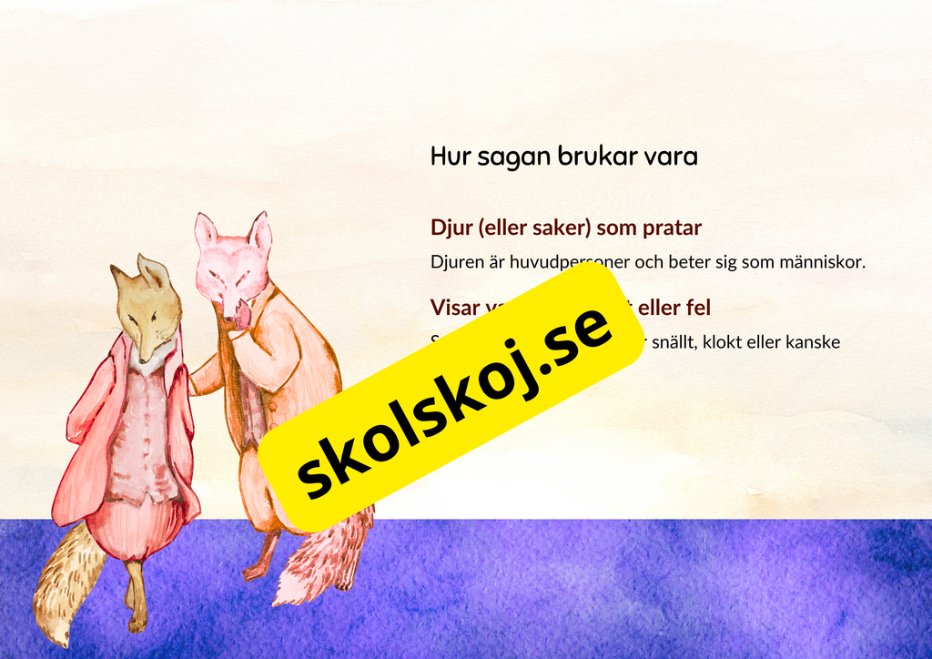 Små lärdomar från stora sagor + Frågor