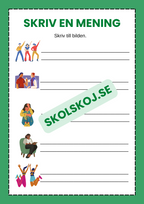 Skriv en mening - Skriv till bilden
