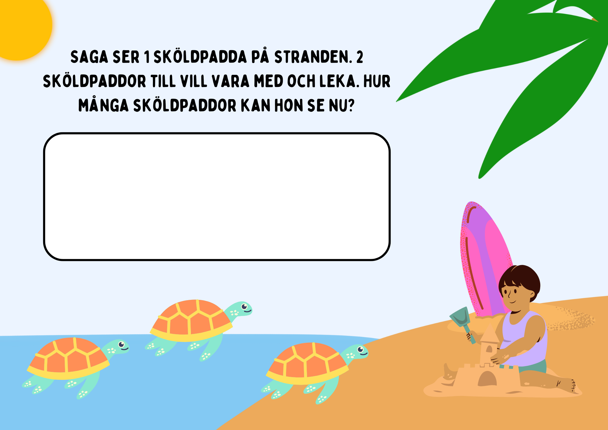 Addition problemlösning - Siffror 1 - 10