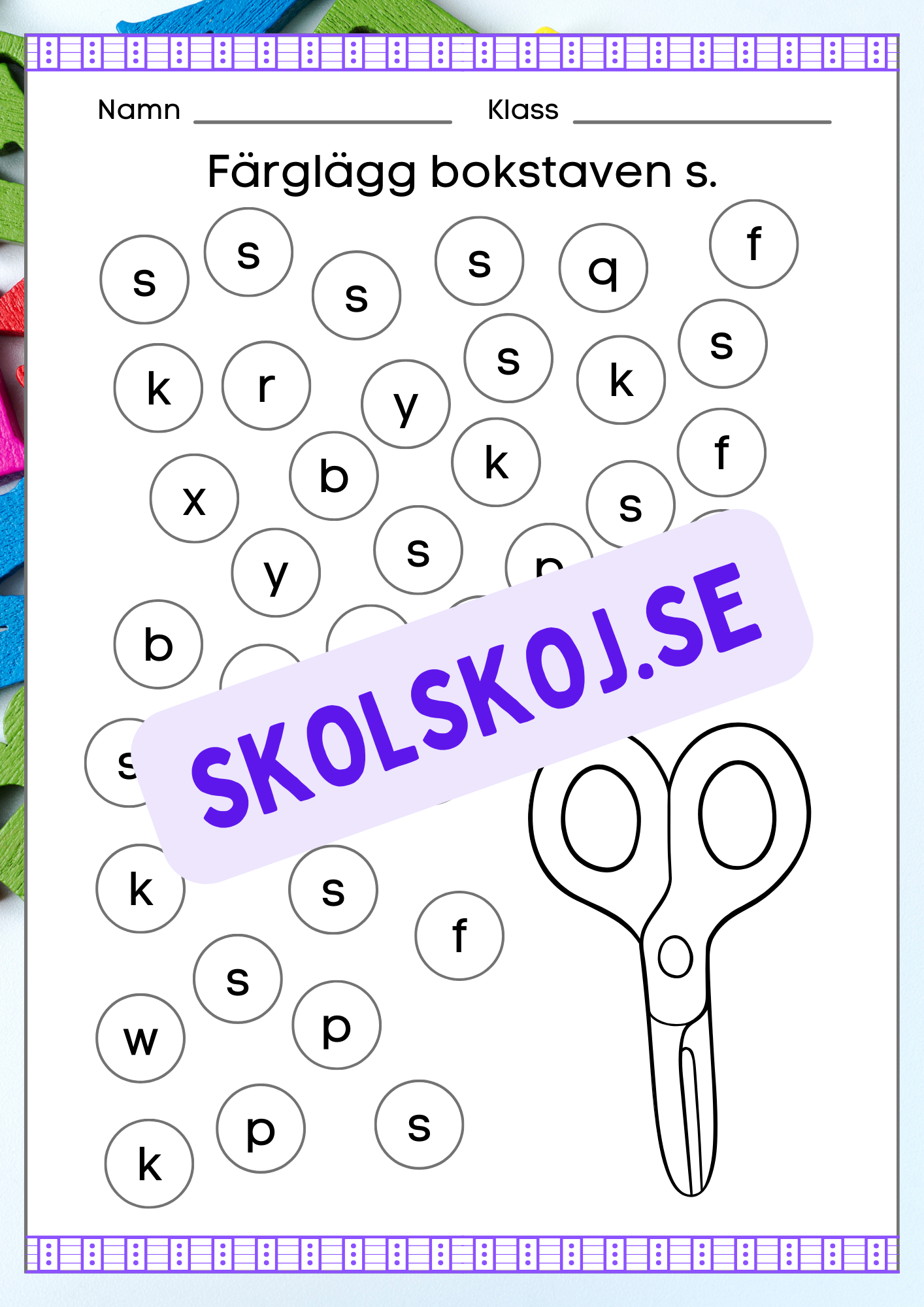 Veckans bokstav - Bokstaven Ss