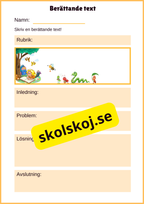 Skriv en berättande text - Häfte