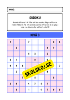 Sudoku matematik + Facit