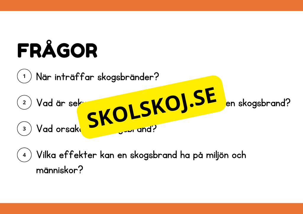 Naturliga katastrofer - Läsförståelse
