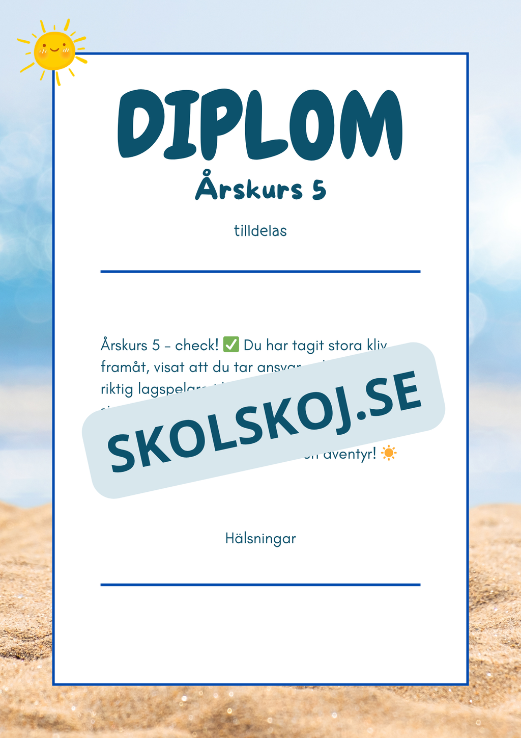 Diplom årskurs 1 - årskurs 6