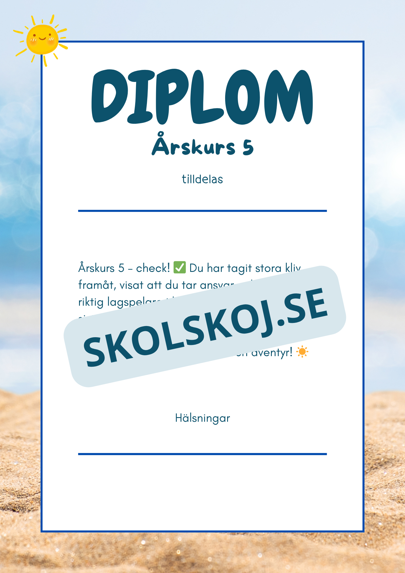 Diplom årskurs 1 - årskurs 6