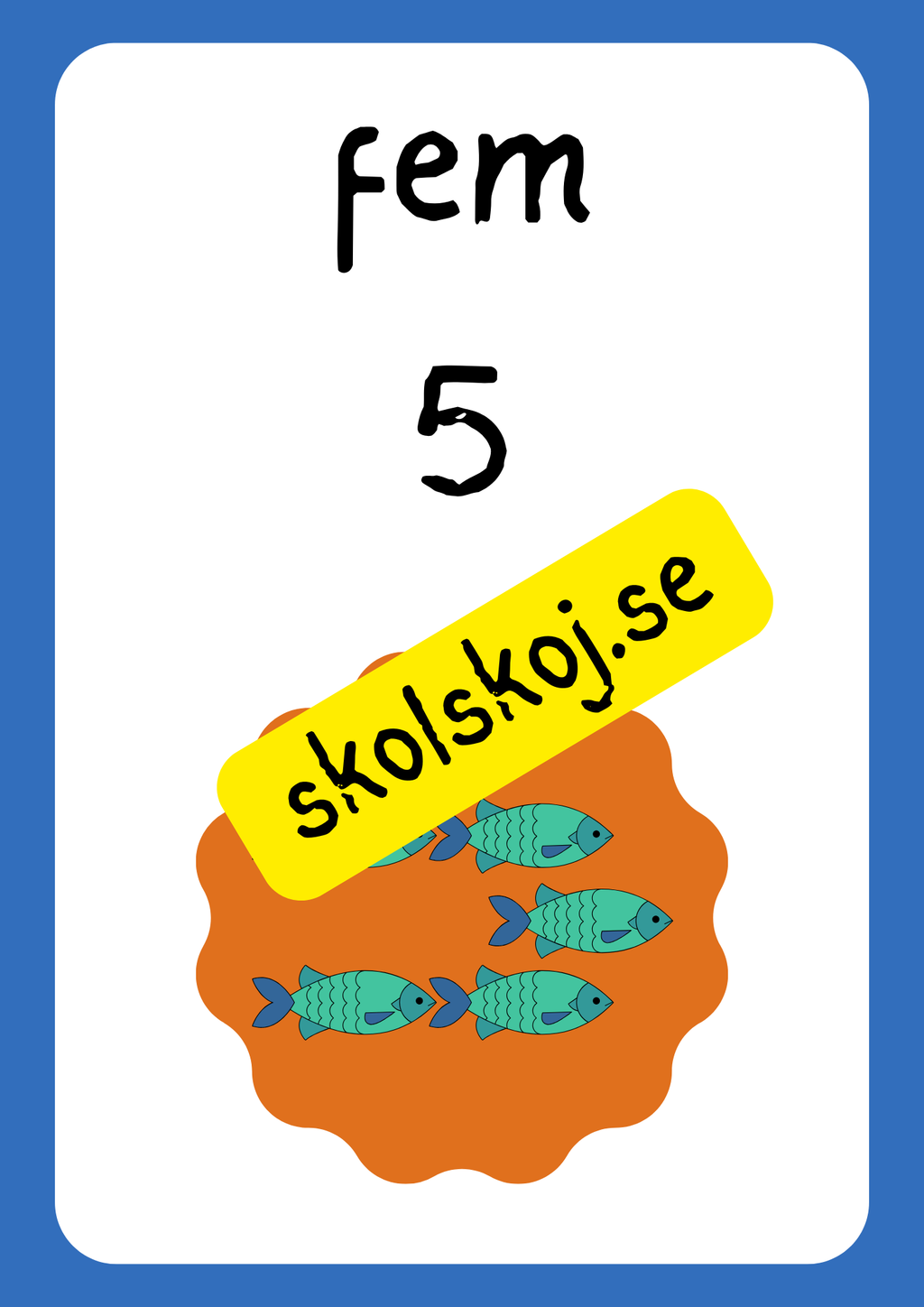 Väggkort - Siffror/Tal 1 - 10