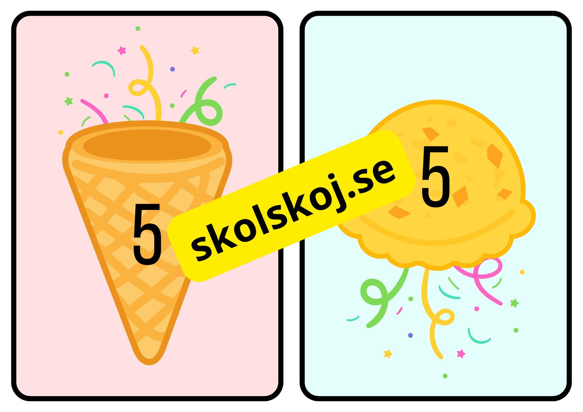 Jag lär mig siffror - Glasstema