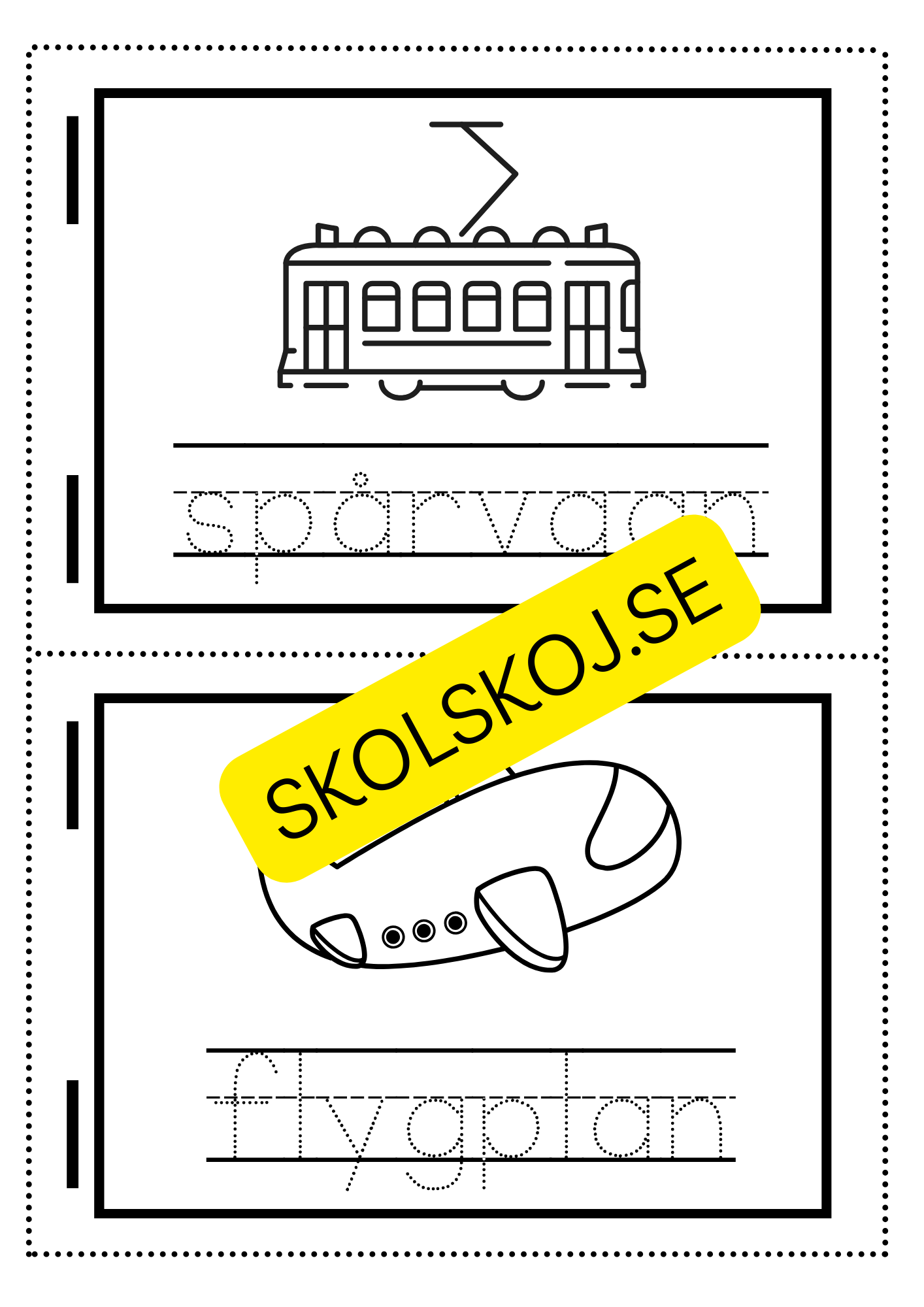 Min skrivbok - Tema fordon