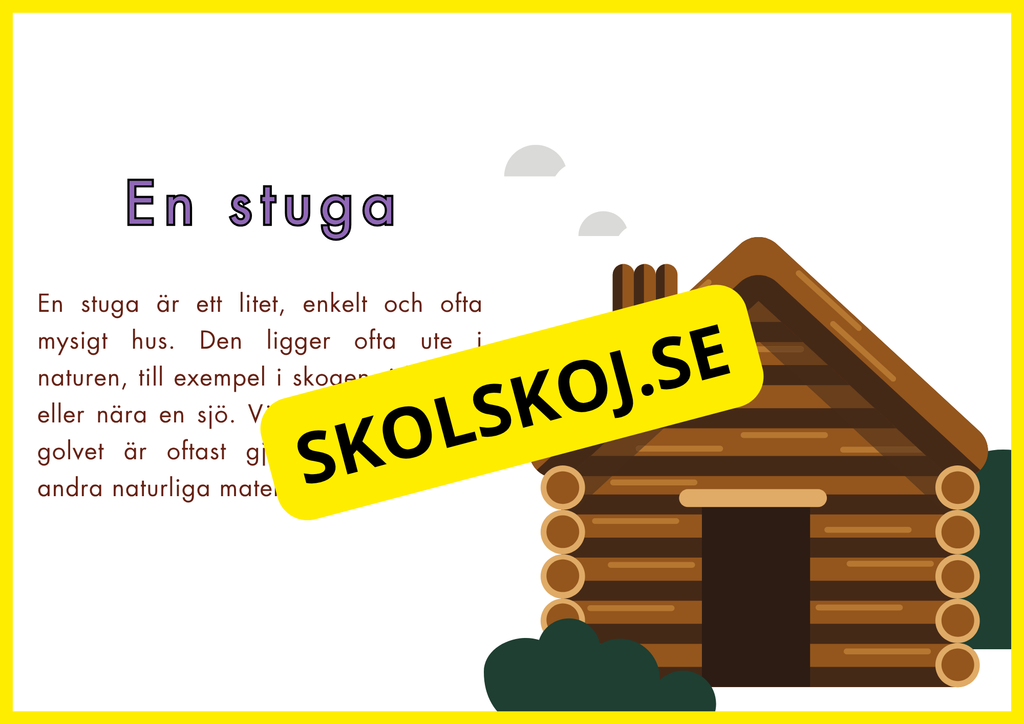 Olika sorters hus - Samhällskunskap åk 1 - 3