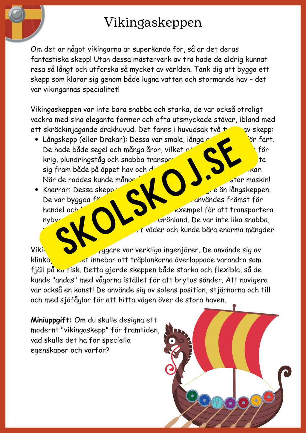 Vikingatiden - Mitt stora äventyrshäfte - Åk 4 - 6