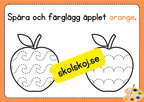 Spåra och färglägg frukter