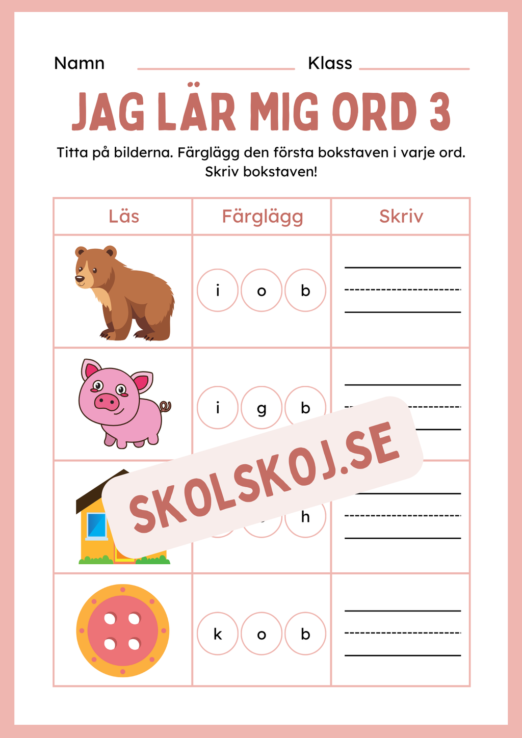 Jag lär mig ord 3 - Häfte