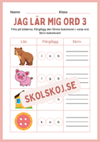 Jag lär mig ord 3 - Häfte