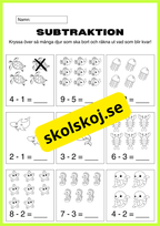 Träna subtraktion - Träna minus