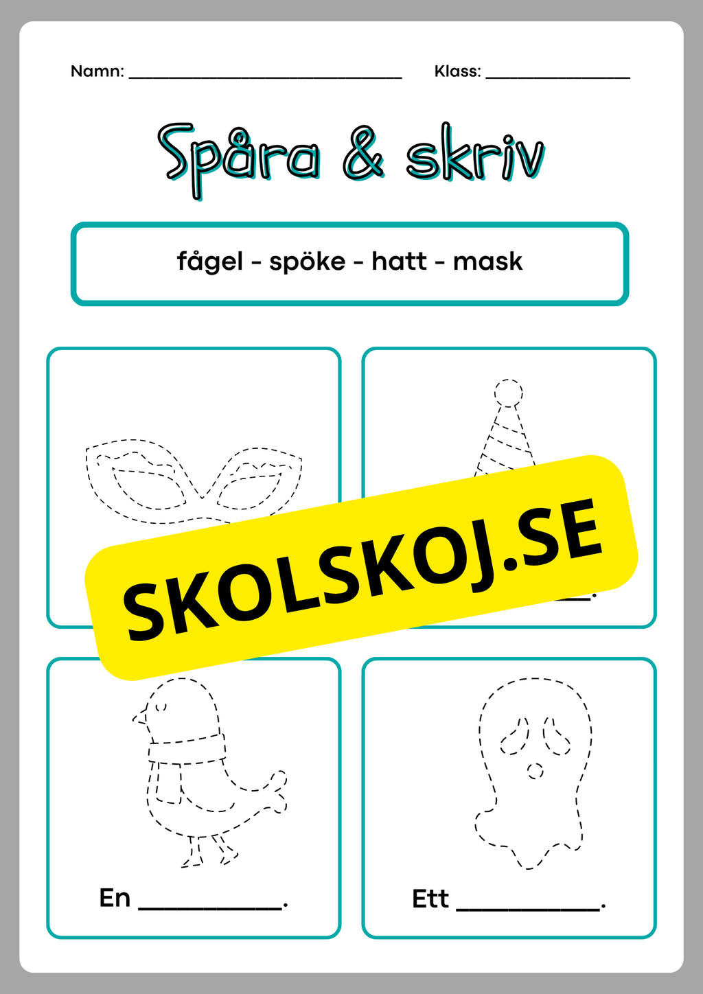 Spåra och skriv - Häfte