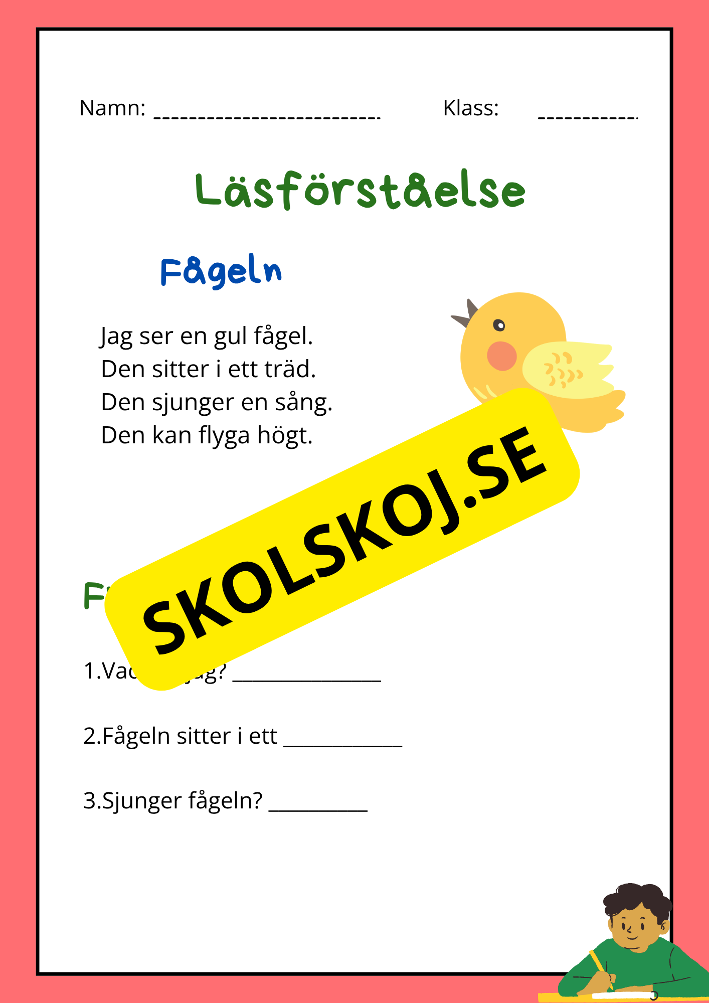 Enkel läsförståelse - Tema djur