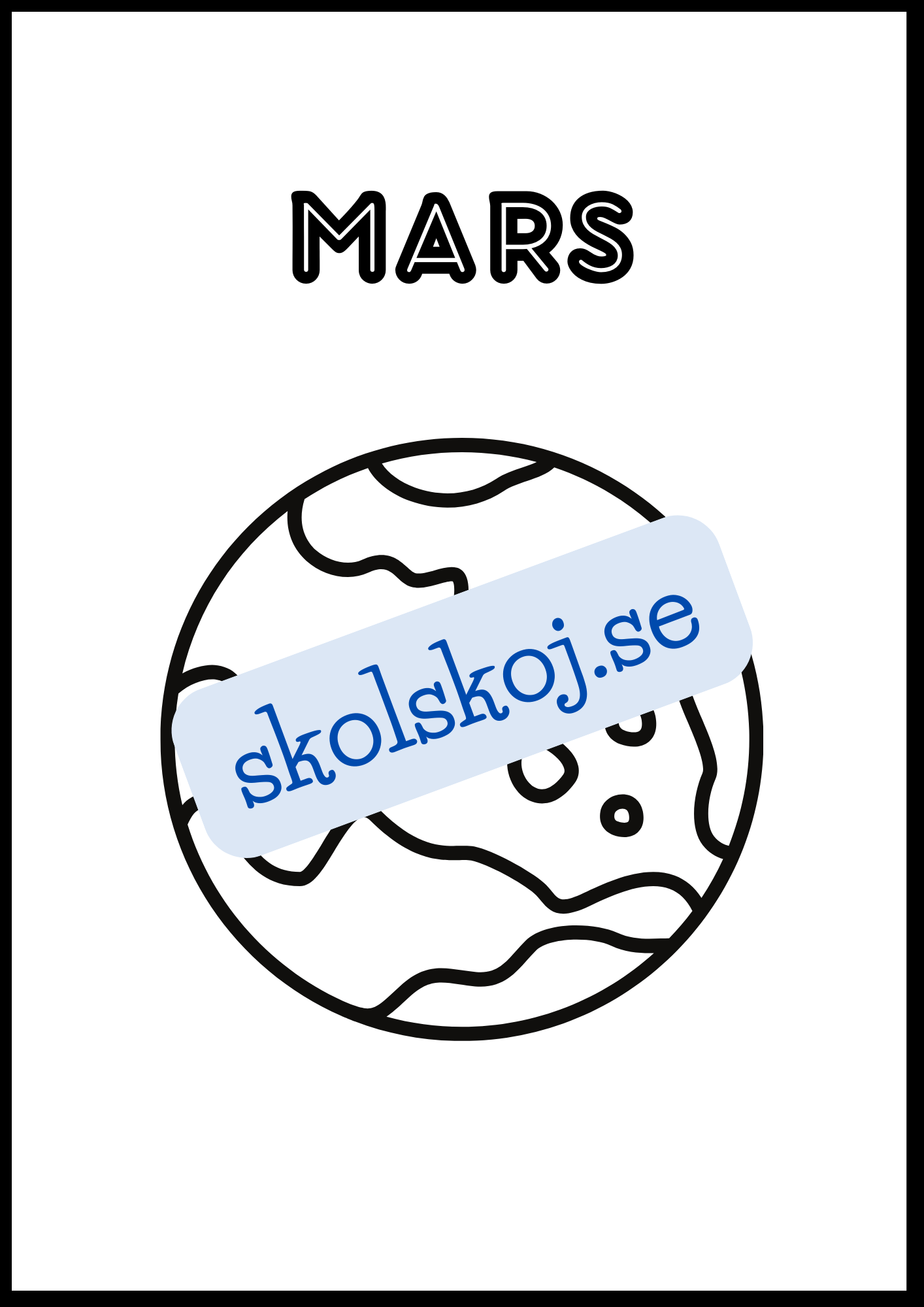 Målarbok - Solsystemet