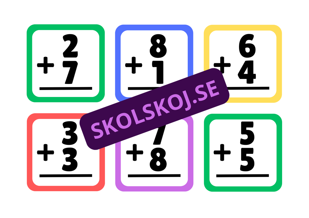 Addition - Flashkort - 1 - 20
