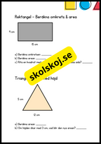 Geometri för årskurs 6 - Blandade uppgifter