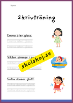 Skrivträning - Häfte