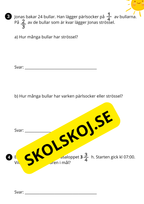 Träna inför provet - Bråk - Årskurs 4