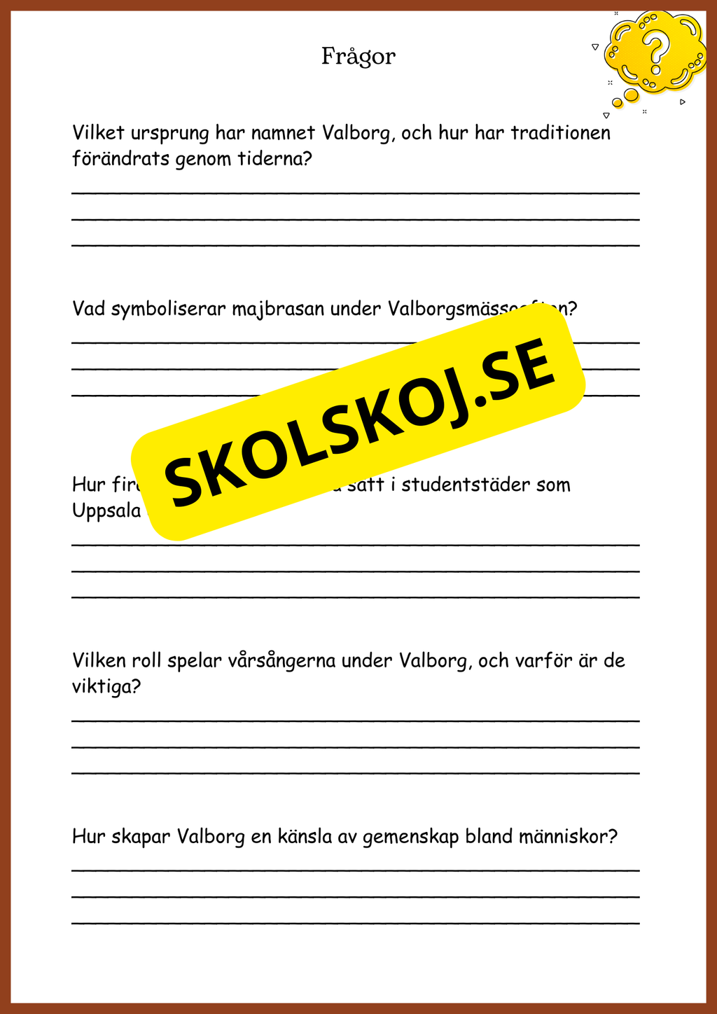 Valborgsmässoafton - Två olika versioner