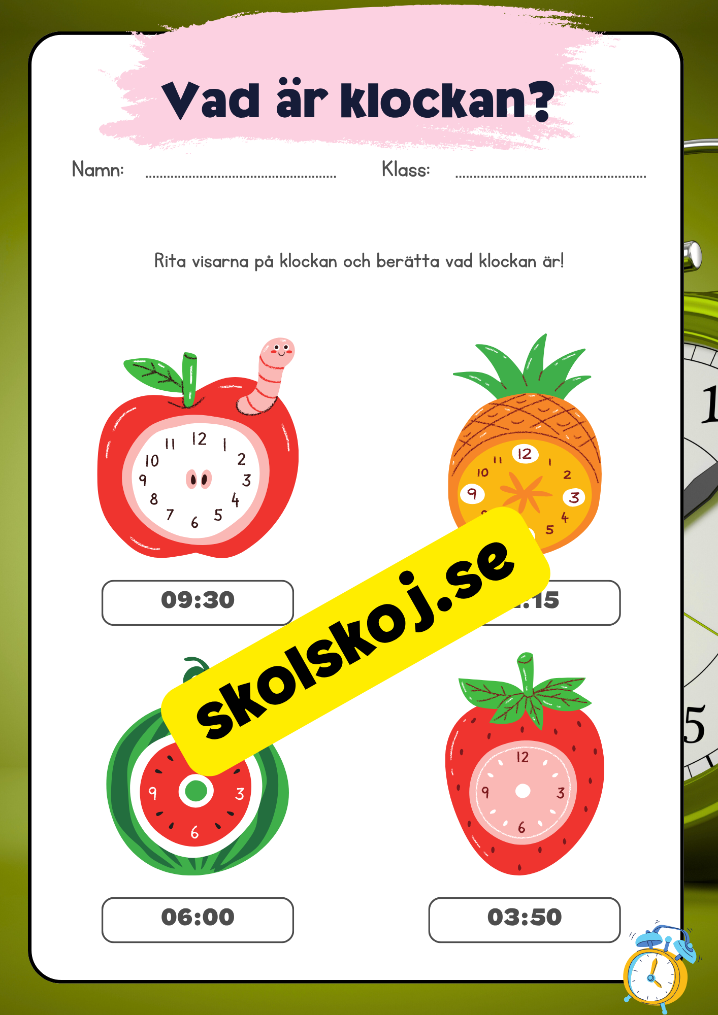 Vad är klockan - Lekfullt tema