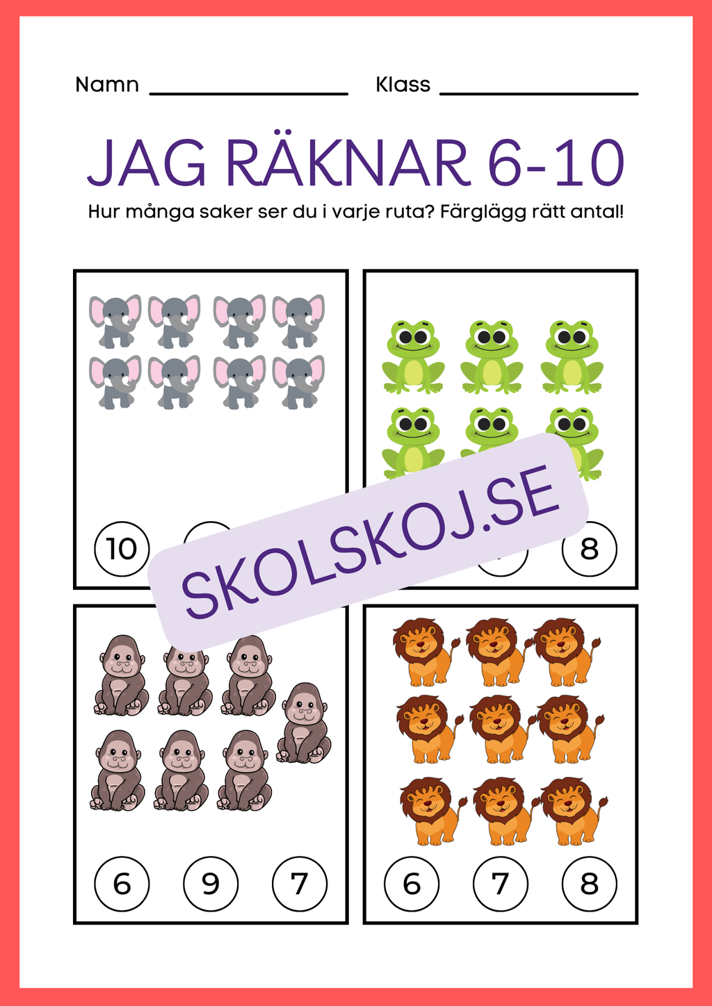 Jag räknar 6 - 10 - Häfte