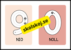 Färgglada sifferträningskort