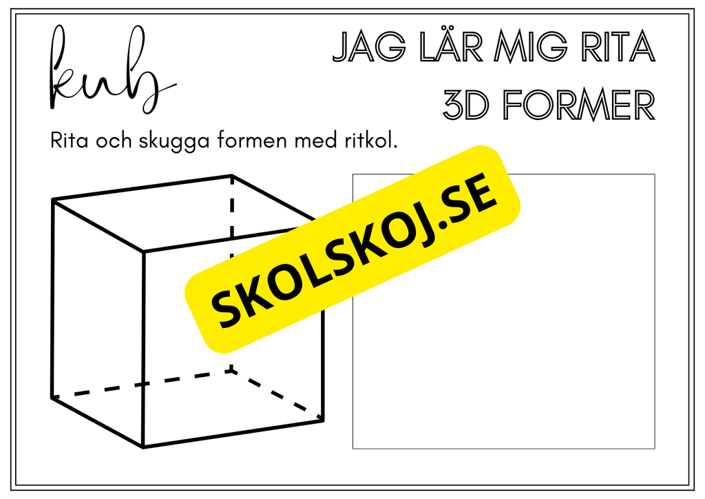 Jag lär mig rita 3D former