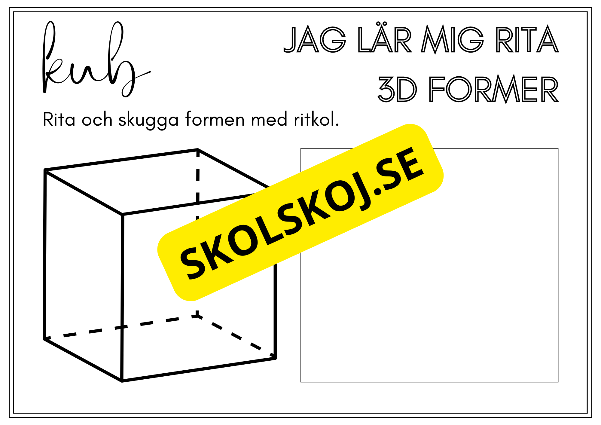 Jag lär mig rita 3D former