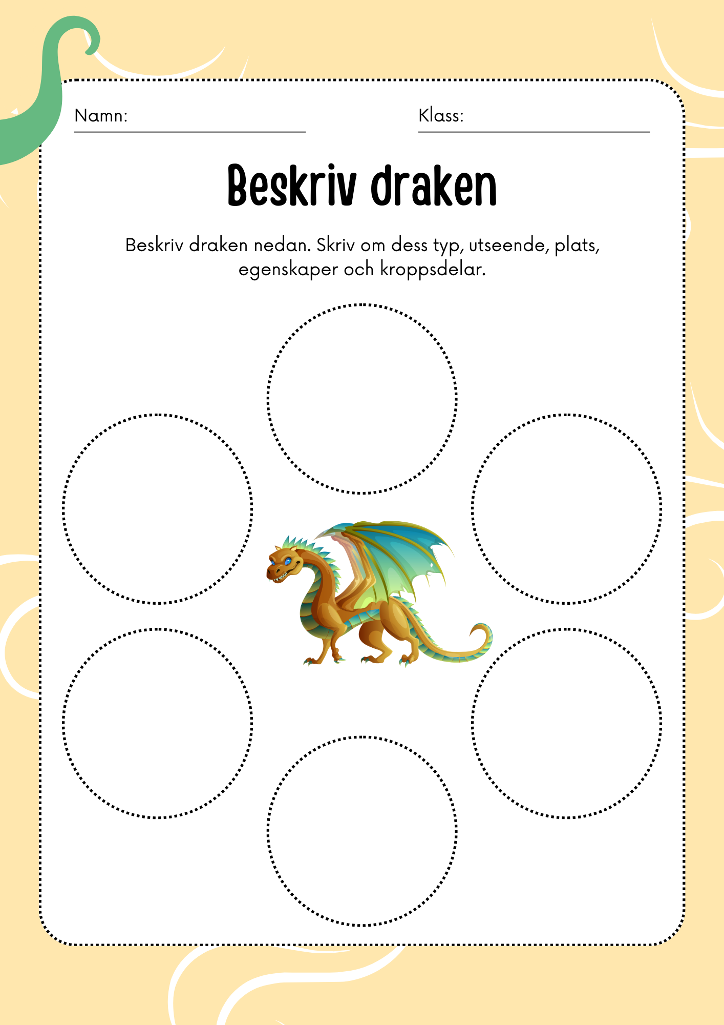 Draken som förlorade sin gnista - Läsförståelse - Årskurs 3 - 6
