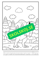 Dinos målarfest - Spåra och färglägg