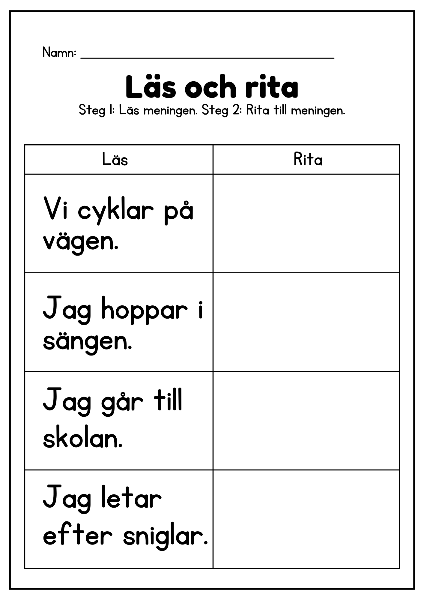 Läs och rita - Häfte