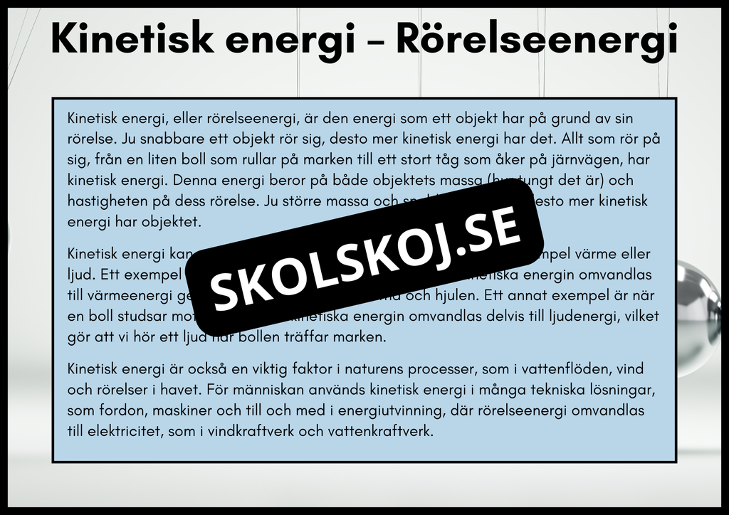 Typer av energi - Häfte - Åk 4 - 6
