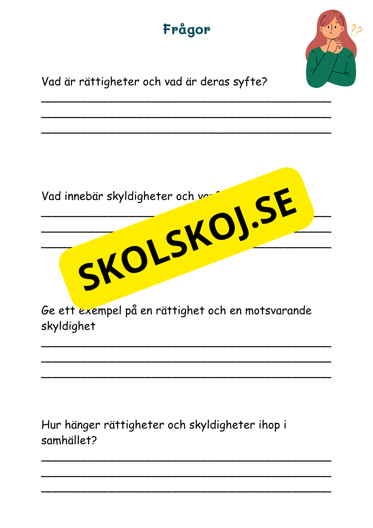 Att vara sig själv: Dina rättigheter och ansvar - Årskurs 4 - 6